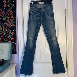 Hollister Bootcut Ripped Jeans